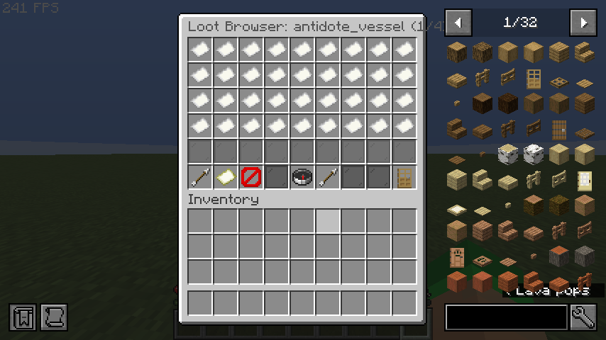 Loot Table Browser with paginated loot table keys